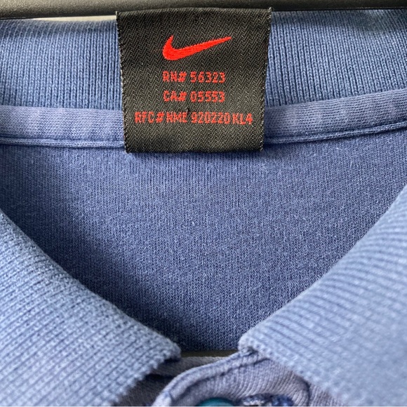 NIKE 90s Blue Navy Polo Shirt - Size XL - Picture 11 of 11